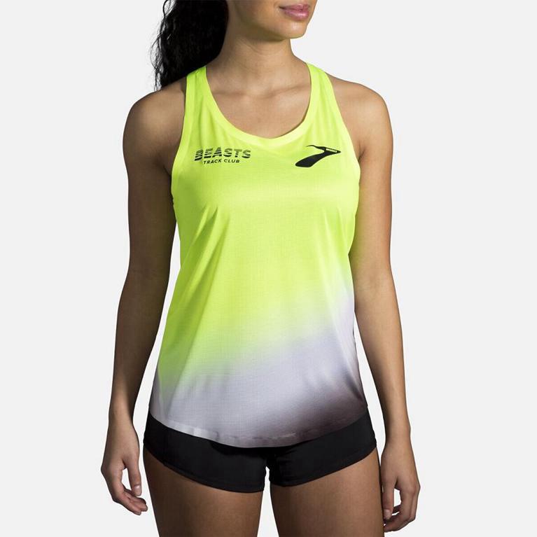 Brooks Elite Running Tank Top - Women's - Yellow (19876-LCHG)